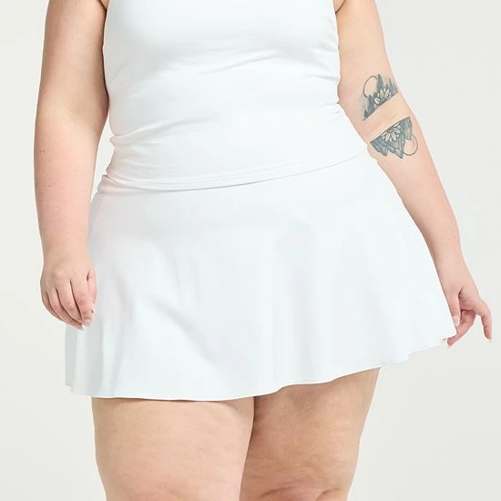 Plus Size FLX High-Waisted Affirmation Skort With Pockets Plum Sherry 3 Plus Size FLX High-Waisted Affirmation Skort With Pockets Plum Sherry