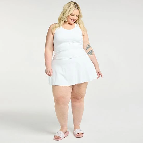 Plus Size FLX High-Waisted Affirmation Skort With Pockets Plum Sherry 5 Plus Size FLX High-Waisted Affirmation Skort With Pockets Plum Sherry - Image 3