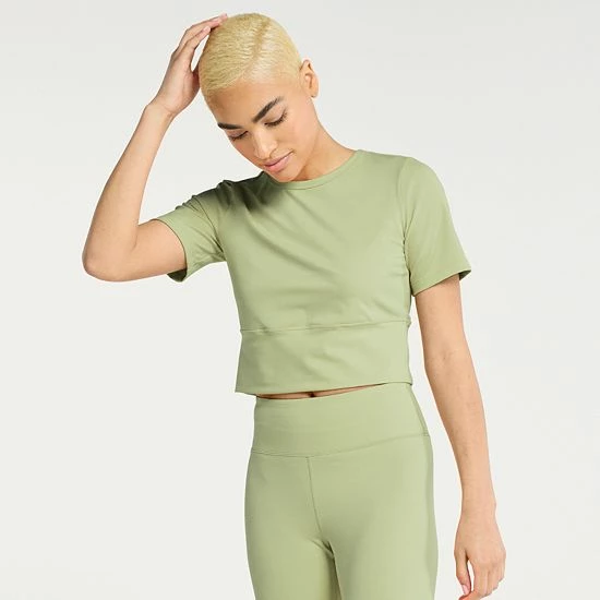 Women's FLX Affirmation Crop Top Mint Crackle 3 Women's FLX Affirmation Crop Top Mint Crackle