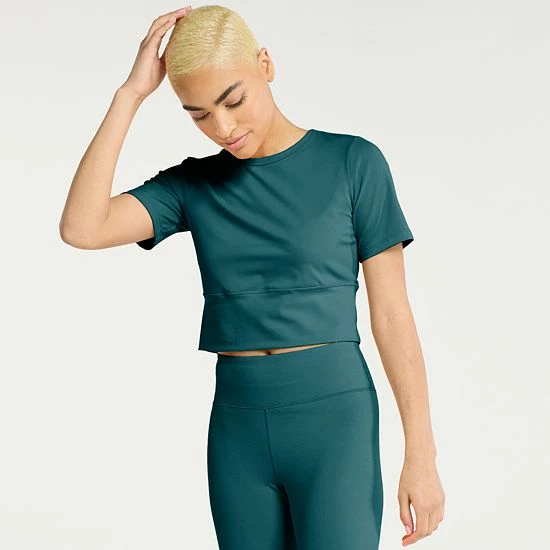 Women's FLX Affirmation Crop Top Mint Crackle 9 Women's FLX Affirmation Crop Top Mint Crackle - Image 7