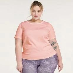 Plus Size FLX Balance Ribbed Crewneck Tee Vintage Heart -FLX stop unnamed file 2503