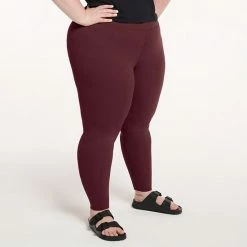 Plus Size FLX Affirmation High-Waisted 7/8 Ankle Leggings Plum Pie -FLX stop unnamed file 2550