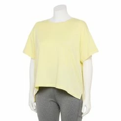 Plus Size FLX Core Drop-Shoulder Tee Leisure Beige -FLX stop unnamed file 2569