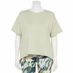 Plus Size FLX Core Drop-Shoulder Tee Leisure Beige -FLX stop unnamed file 2571