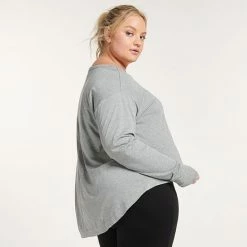 Plus Size FLX Lounge High-Low Top White -FLX stop unnamed file 2583