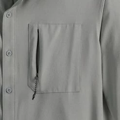 Men's FLX Dynamic Stretch Button-Down Shirt Napia Plum -FLX stop unnamed file 2599