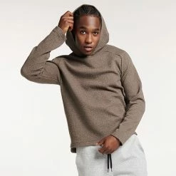 Men's FLX Commuter Fleece Pullover Hoodie Light Fudge Heather -FLX stop unnamed file 2614