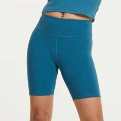 Women's FLX Affirmation 7-in. High-Waisted Bike Shorts Mint Crackle -FLX stop unnamed file 2623