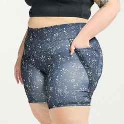Plus Size FLX Ascent Bike Shorts Cascading Floral -FLX stop unnamed file 2626