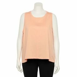 Plus Size FLX Harmony Seamed Tank Boracay Peach 5 Plus Size FLX Harmony Seamed Tank Boracay Peach -FLX stop unnamed file 2654