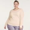 Plus Size FLX Balance Ribbed Crewneck Fitted Tee Lacy Lavendar -FLX stop unnamed file 2668