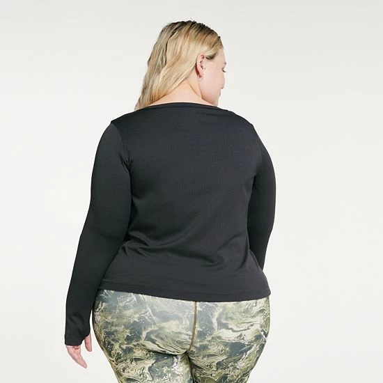 Plus Size FLX Balance Ribbed Crewneck Fitted Tee Lacy Lavendar 4 Plus Size FLX Balance Ribbed Crewneck Fitted Tee Lacy Lavendar - Image 2