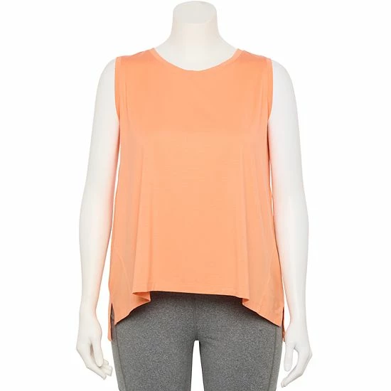 Plus Size FLX Core High-Low Tank Modern White 5 Plus Size FLX Core High-Low Tank Modern White - Image 3