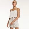 Women's FLX Strappy Romper Mineral Black -FLX stop unnamed file 2723