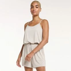 Women's FLX Strappy Romper Mineral Black