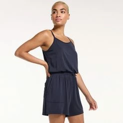Women's FLX Strappy Romper Mineral Black 8 Women's FLX Strappy Romper Mineral Black -FLX stop unnamed file 2729