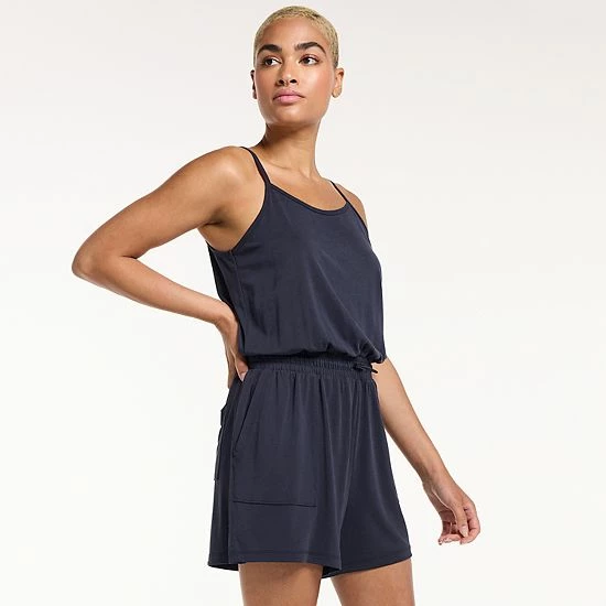 Women's FLX Strappy Romper Mineral Black Women's FLX Strappy Romper Mineral Black -FLX stop unnamed file 2729