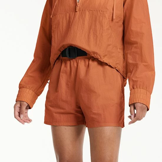 Women's FLX Buckle-Front Twill Woven Shorts Cinnamon Rose Women's FLX Buckle-Front Twill Woven Shorts Cinnamon Rose -FLX stop unnamed file 2745