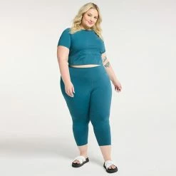 Plus Size FLX Affirmation High-Waisted Capri Leggings 4 Plus Size FLX Affirmation High-Waisted Capri Leggings -FLX stop unnamed file 2753