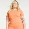 Plus Size FLX Affirmation Crop Top Southern Peach -FLX stop unnamed file 2769