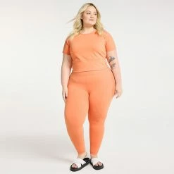 Plus Size FLX Affirmation Crop Top Southern Peach -FLX stop unnamed file 2771