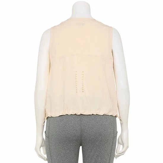 Plus Size FLX Cinch-Back Woven Tank Plum Sherry Plus Size FLX Cinch-Back Woven Tank Plum Sherry -FLX stop unnamed file 2776