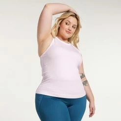 Plus Size FLX Balance Ribbed Tank Southern Peach -FLX stop unnamed file 2789