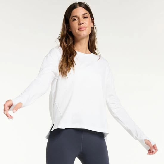 Women's FLX Core Drop-Shoulder Tee Modern White Women's FLX Core Drop-Shoulder Tee Modern White -FLX stop unnamed file 285