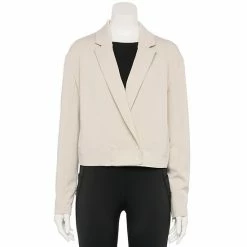 Women's FLX Double-Breasted Crop Blazer Sand Trap