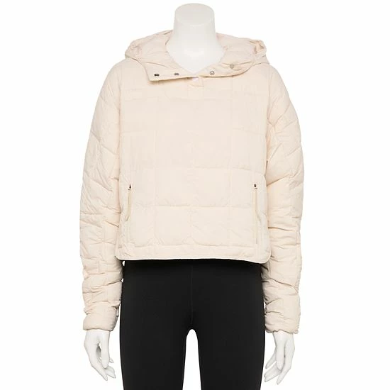 Women's FLX Quilted Packable Pullover Jacket Bisque Tan 6 Women's FLX Quilted Packable Pullover Jacket Bisque Tan - Image 4