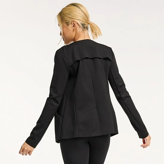 Women's FLX Commuter Elevate Open-Front Ponte Blazer Plum Sherry Women's FLX Commuter Elevate Open-Front Ponte Blazer Plum Sherry -FLX stop unnamed file 365