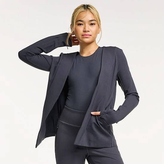 Women's FLX Commuter Elevate Open-Front Ponte Blazer Plum Sherry Women's FLX Commuter Elevate Open-Front Ponte Blazer Plum Sherry -FLX stop unnamed file 367