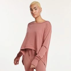 Women's FLX Lounge High-Low Tee Heather Gray