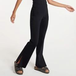 Women's FLX Elevate High-Waisted Slit Flare-Leg Pants Black 5 Women's FLX Elevate High-Waisted Slit Flare-Leg Pants Black -FLX stop unnamed file 514