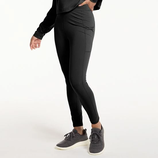 Women's FLX High-Waisted Bungee-Waistband Leggings Mineral Black 8 Women's FLX High-Waisted Bungee-Waistband Leggings Mineral Black - Image 6