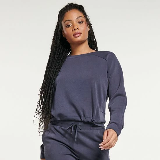 Women's FLX Cinched-Hem Popover Top Grape Fondant 3 Women's FLX Cinched-Hem Popover Top Grape Fondant