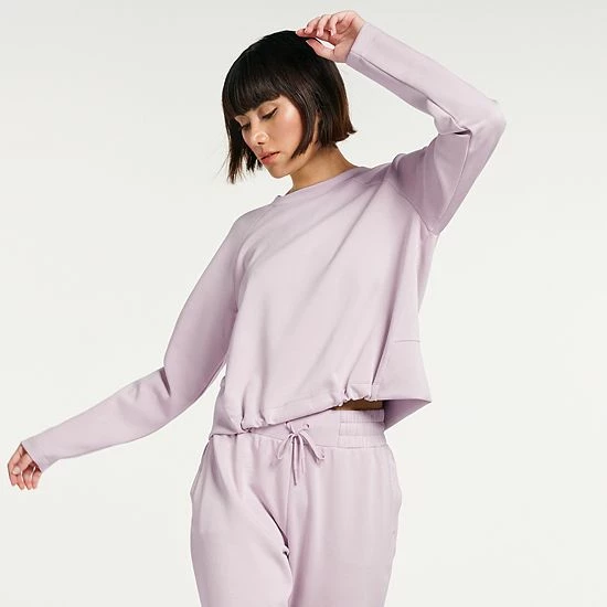 Women's FLX Cinched-Hem Popover Top Grape Fondant 8 Women's FLX Cinched-Hem Popover Top Grape Fondant - Image 6