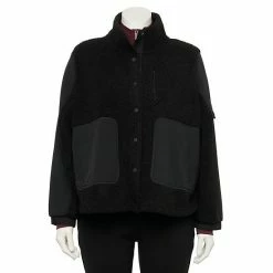 Plus Size FLX Boucle Mixed-Media Jacket Plum Pie -FLX stop unnamed file 556