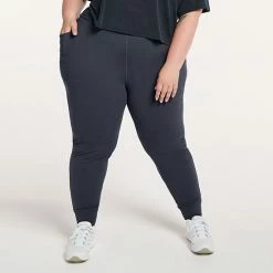 Plus Size FLX Affirmation High-Waisted Jogger Pants With Side Pockets Mineral Black -FLX stop unnamed file 571