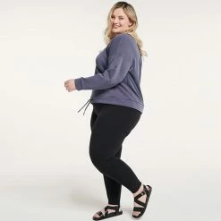 Plus Size FLX Affirmation High-Waisted 7/8 Ankle Leggings Micah Purple -FLX stop unnamed file 607
