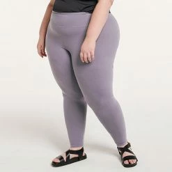 Plus Size FLX Affirmation High-Waisted 7/8 Ankle Leggings Micah Purple -FLX stop unnamed file 608