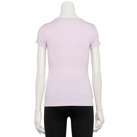 Women's FLX Balance Ribbed Crewneck Tee Blush Berry 4 Women's FLX Balance Ribbed Crewneck Tee Blush Berry - Image 2
