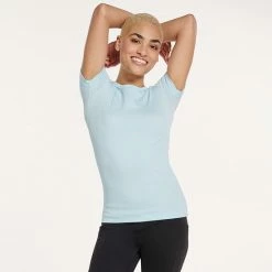 Women's FLX Balance Ribbed Crewneck Tee Blush Berry 26 Women's FLX Balance Ribbed Crewneck Tee Blush Berry -FLX stop unnamed file 636