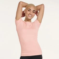 Women's FLX Balance Ribbed Crewneck Tee Blush Berry 29 Women's FLX Balance Ribbed Crewneck Tee Blush Berry -FLX stop unnamed file 639