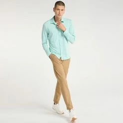 Men's FLX Dynamic Comfort Button-Down Shirt Navy Water 12 Men's FLX Dynamic Comfort Button-Down Shirt Navy Water -FLX stop unnamed file 696