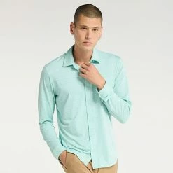 Men's FLX Dynamic Comfort Button-Down Shirt Navy Water 13 Men's FLX Dynamic Comfort Button-Down Shirt Navy Water -FLX stop unnamed file 697