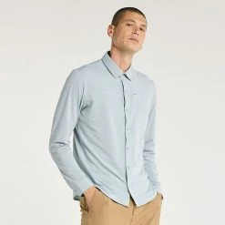 Men's FLX Dynamic Comfort Button-Down Shirt Navy Water 14 Men's FLX Dynamic Comfort Button-Down Shirt Navy Water -FLX stop unnamed file 698