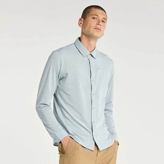 Men's FLX Dynamic Comfort Button-Down Shirt Navy Water 8 Men's FLX Dynamic Comfort Button-Down Shirt Navy Water - Image 6