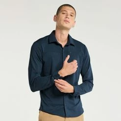 Men's FLX Dynamic Comfort Button-Down Shirt Navy Water 15 Men's FLX Dynamic Comfort Button-Down Shirt Navy Water -FLX stop unnamed file 699