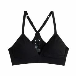 FLX Affirmation Low-Impact Plunge Sports Bra Mineral Black -FLX stop unnamed file 766